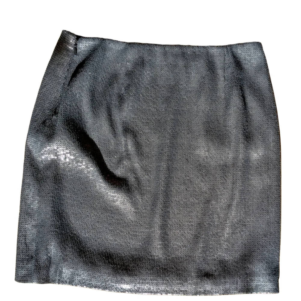 White House Black Market Black Sequin Pencil Skirt